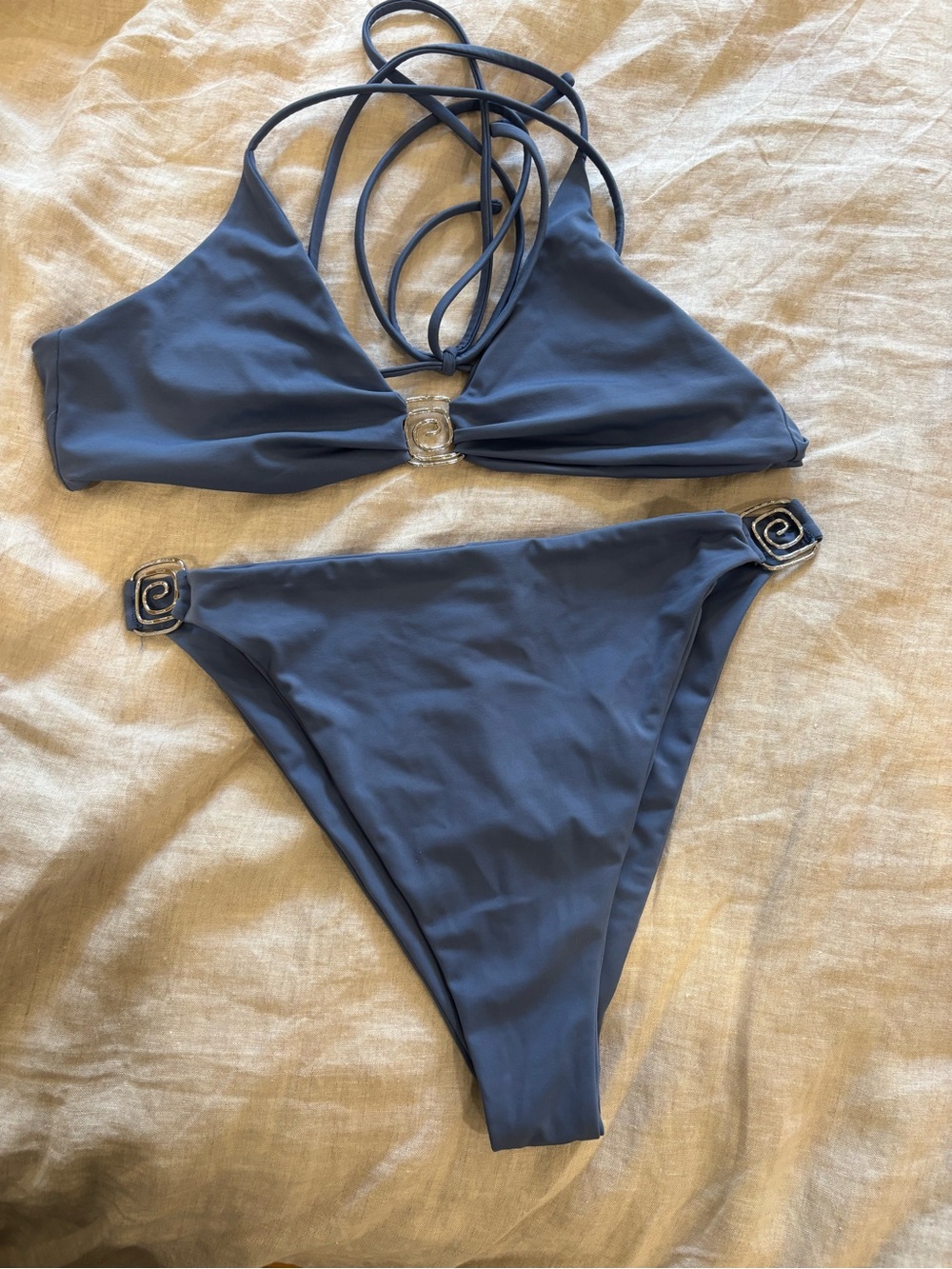 Aya Label Artemis Sky Blue Swim Suit Set - New Without Tags - Size M